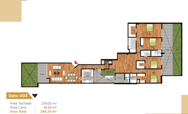 DPTO EN 1ER PISO EN CHACARILLA  FRENTE A PARQUE /  TERRAZAS