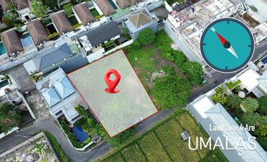 Freehold land sale 400m² Bumbak Umalas Kerobokan