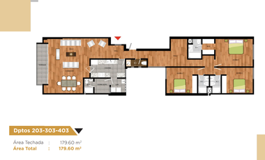 DPTO ESTRENO EN CHACARILLA / 3 DORM C/U CON BAÑO