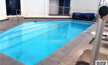 DEPARTAMENTO AMUEBLADO EN RENTA, TORRE AZUL, PASEO DE LOS INSURGENTES, 1 REC, 2 AUTOS, ALBERCA, GYM
