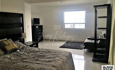 DEPARTAMENTO AMUEBLADO EN RENTA, TORRE AZUL, PASEO DE LOS INSURGENTES, 1 REC, 2 AUTOS, ALBERCA, GYM