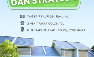 Rumah Murah di  Colomadu Cuma 300 juta 3 menit dari De tjolomadoe Colomadu Karanganyar