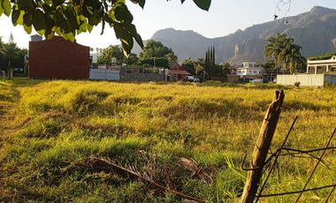Se vende terreno plano de 300 m2 a solo 5 minutos del centro de Tepoztlán Mor.