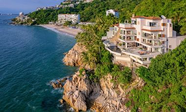 Villa de lujo frente al mar en Conchas Chinas, Puerto Vallarta | 6 recámaras, alberca privada, vistas espectaculares