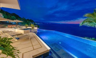 Villa de lujo frente al mar en Conchas Chinas, Puerto Vallarta | 6 recámaras, alberca privada, vistas espectaculares