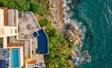 Villa de lujo frente al mar en Conchas Chinas, Puerto Vallarta | 6 recámaras, alberca privada, vistas espectaculares