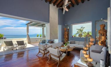 Villa de lujo frente al mar en Conchas Chinas, Puerto Vallarta | 6 recámaras, alberca privada, vistas espectaculares