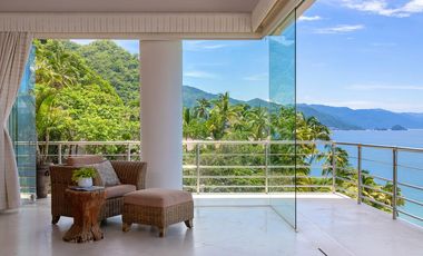Villa de lujo frente al mar en Conchas Chinas, Puerto Vallarta | 6 recámaras, alberca privada, vistas espectaculares