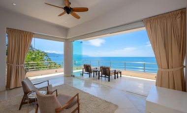 Villa de lujo frente al mar en Conchas Chinas, Puerto Vallarta | 6 recámaras, alberca privada, vistas espectaculares