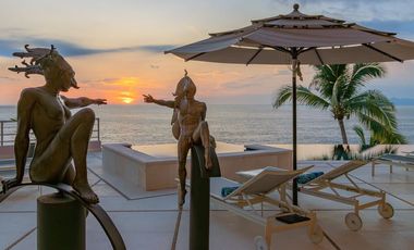 Villa de lujo frente al mar en Conchas Chinas, Puerto Vallarta | 6 recámaras, alberca privada, vistas espectaculares