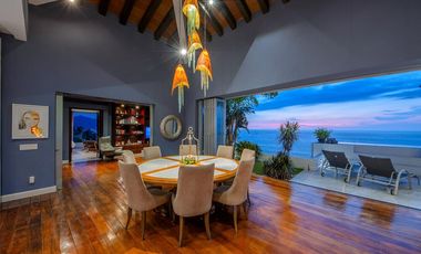 Villa de lujo frente al mar en Conchas Chinas, Puerto Vallarta | 6 recámaras, alberca privada, vistas espectaculares