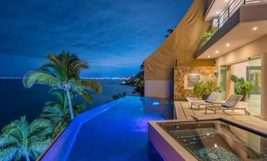 Villa de lujo frente al mar en Conchas Chinas, Puerto Vallarta | 6 recámaras, alberca privada, vistas espectaculares