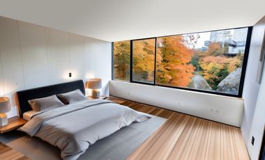 Moderna residencia con amplios espacios y  jardin