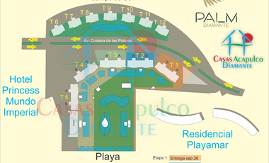 Penthouse dúplex en Palm Diamante: lujo y vistas al mar desde lo más alto de Acapulco