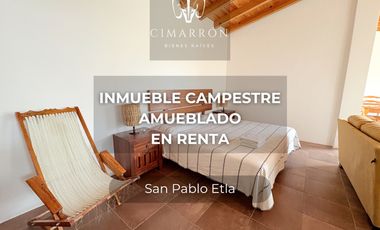 INMUEBLE CAMPESTRE AMUEBLADO EN RENTA