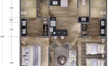 Loft 2 Habitaciones en La Pilarica. San Miguel de Allende