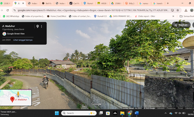 Dijual Kavling Bonus Bangunan & Kolam Ikan Jalan Maduhur Cigombong Bogor Luas Murah Lokasi Bagus Sangat Strategis