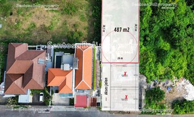 Tanah lokasi strategis 487m² dekat Sunset Road seminyak  Kuta Bali