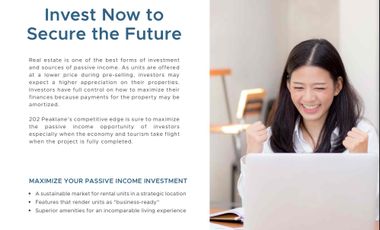 Studio with Balcony 202 Peaklane Davao Condotel/ Residential