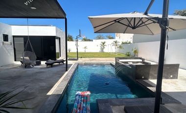 Casa en venta con 4 recamaras de 1 piso y alberca al norte de Mérida