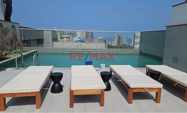 Se Alquila Dpto. Amoblado De Dos Habitaciones En Barranco. S/. 2,500