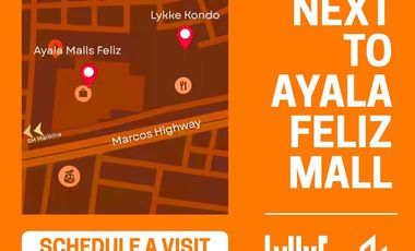 Pre-selling Spacious Studio Unit near Ayala Malls Feliz ₱13,100 per month
