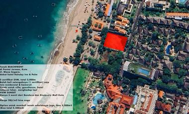 Beachfront Land in International Tourist Area, Kuta  Bali