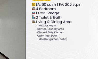 For Sale Modern Townhouse in Makati City | 4 Bedrooms with Roof Deck