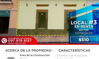LOCAL #3 EN RENTA, COTACACHI
