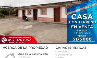 CASA Y TERRENO EN VENTA SECTOR ADUANA-YAHUARCOCHA
