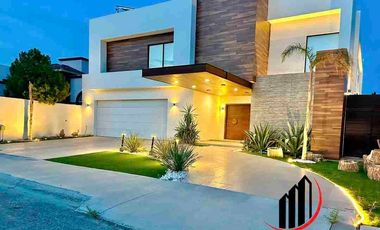 VENTA RESIDENCIA NUEVA  MISION DE LOS LAGOS,4 RECMS. TODAS CON BAÑO Y CLOSET VESTIDOR, ALBERCA,MODERBA EQUIPADA,797M2 T. Y 741M2 C. PANELES, UNIDADES.