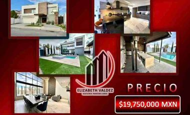 VENTA RESIDENCIA NUEVA  MISION DE LOS LAGOS,4 RECMS. TODAS CON BAÑO Y CLOSET VESTIDOR, ALBERCA,MODERBA EQUIPADA,797M2 T. Y 741M2 C. PANELES, UNIDADES.