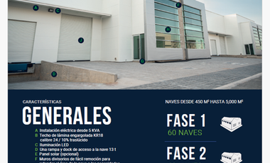NAVES EN RENTA EN PARQUE INDUSTRIAL, TERRENO 584 M2, CONSTRUCCION 457 M2, SEGURIDAD, AMENIDADES.