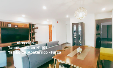 Fabuloso Flat En Primer Piso Chacarilla Surco JR TAMPUMACHAY
