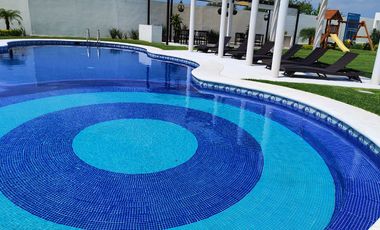 Venta de casa nueva de dos recámaras con alberca a solo 10 minutos de Cuautla Mor.