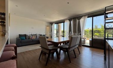 Altos de Juriquilla - RENTA. Departamento amueblado en planta baja, 3 recámaras