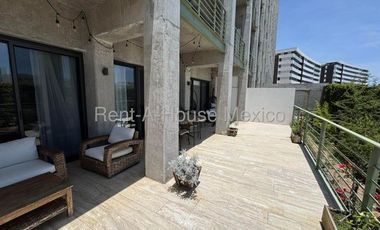 Altos de Juriquilla - RENTA. Departamento amueblado en planta baja, 3 recámaras