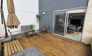 RENTA DEPARTAMENTO AMUEBLADO CON AMPLIA TERRAZA EN HABITAREA TOWERS JURIQUILLA SANTA FE