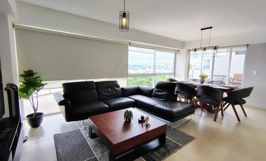 RENTA DEPARTAMENTO AMUEBLADO CON AMPLIA TERRAZA EN HABITAREA TOWERS JURIQUILLA SANTA FE