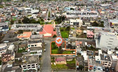 “Terreno en Pelileo Centro – 829.85 m² Esquinero ⚖️¡Subdivisión en Lotes!”