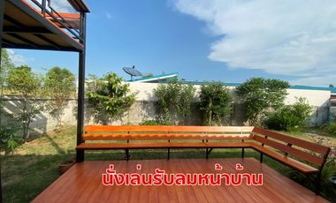 Single house for rent, 137 sq wha ,3 bedrooms, 2 bathrooms , near Asia Industrial Estate and Robinson Department Store, 4 km, Ban Chang, Rayong (Fully