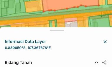 Tanah Mainroad Cipatat dekat Statiun Kereta bandung barat
