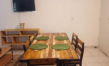 DEPARTAMENTO AMUEBLADO Y EQUIPADO  EN RENTA EN PUERTO MORELOS , MUY CERCA DEL MAR $12,000