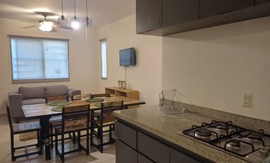 DEPARTAMENTO AMUEBLADO Y EQUIPADO  EN RENTA EN PUERTO MORELOS , MUY CERCA DEL MAR $12,000