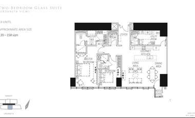 RUSH SALE! PARK CENTRAL TOWERS South Tower: 2BR Glass Suite, 155 sqm, 2 parking, P65M