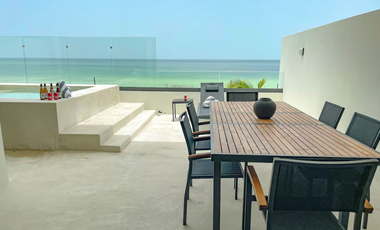 Departamento de lujo en primera fila con vista al mar en Telchac Puerto, Mérida