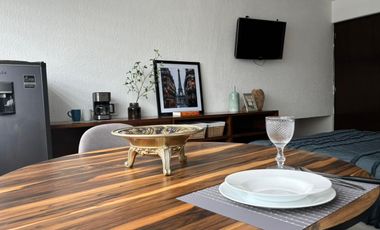 Estudio AmuebladO para ejecutivo con servicios en Residencial Gran jardín