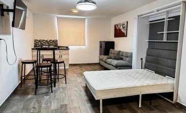 RENTO ESTUDIO CON MUEBLES POR LA GRAN PLAZA