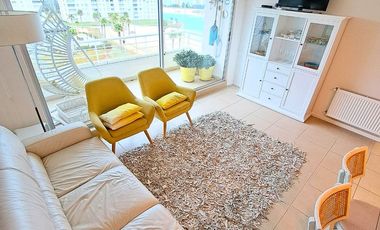 Sincrónica Propiedades Arrienda Hermoso departamento en laguna Bahía, Algarrobo