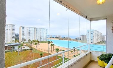 Sincrónica Propiedades Arrienda Hermoso departamento en laguna Bahía, Algarrobo